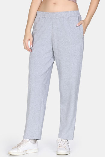 Buy Zivame 2 Mile Fashion Knit Cotton Loungewear Bottom - Grey Melange